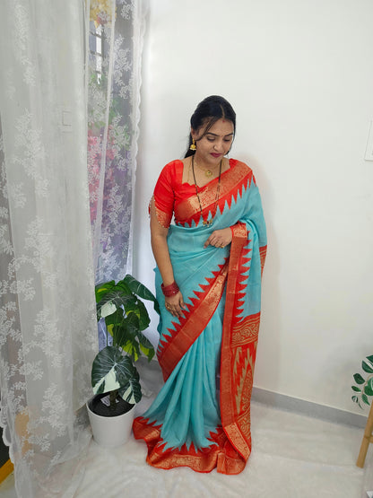 Saree un stiched blouse code SLS 582
