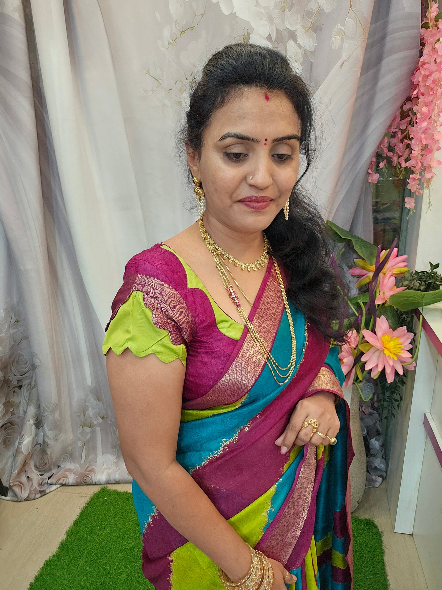 Saree un stiched blouse SLS code 479