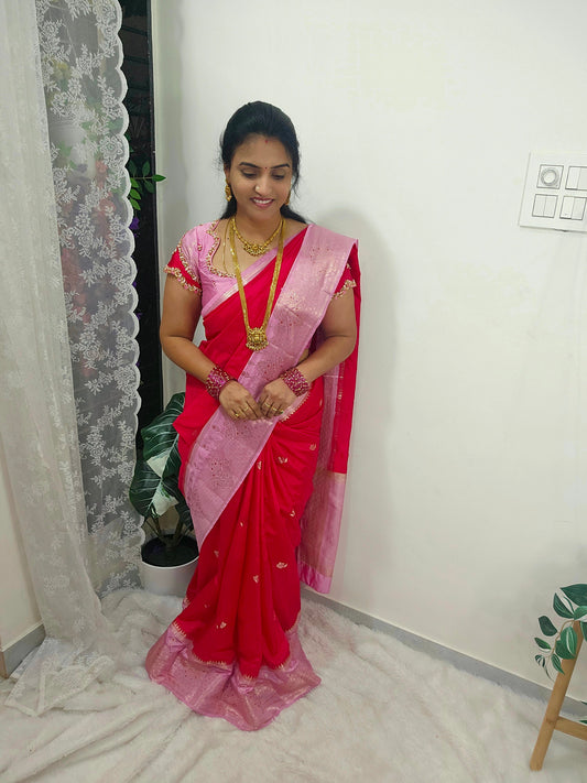 Saree un stiched blouse code SLS 587