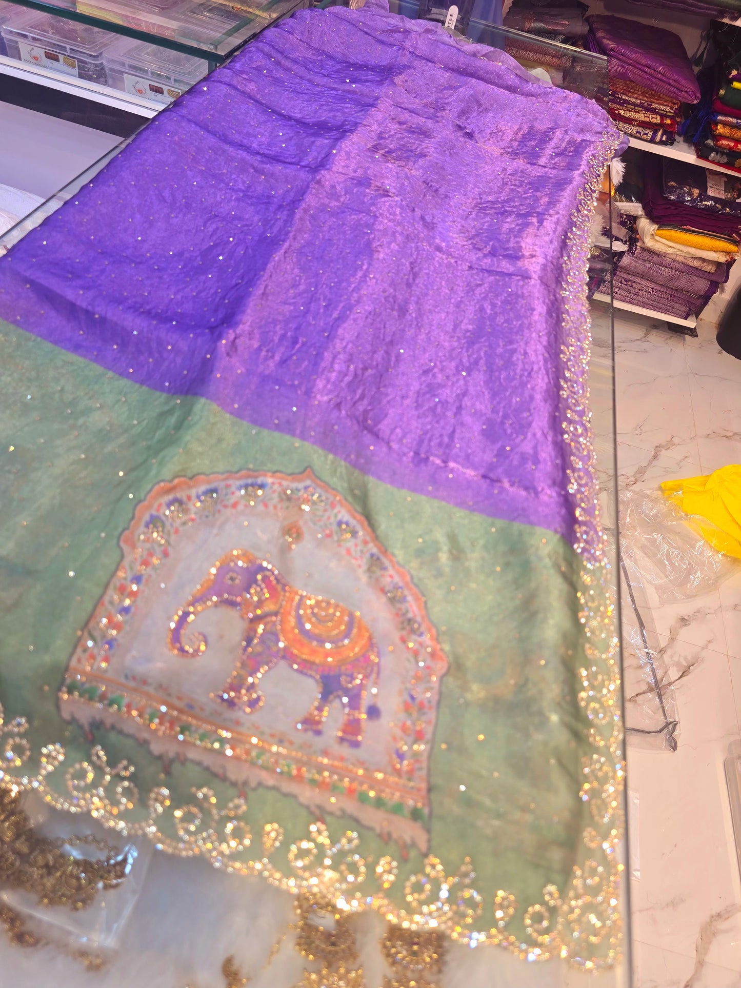 Saree un stiched blouse Code SLS 230