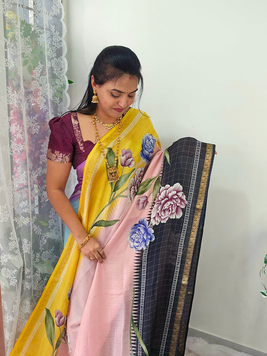 Saree un stiched blouse code SLS 564