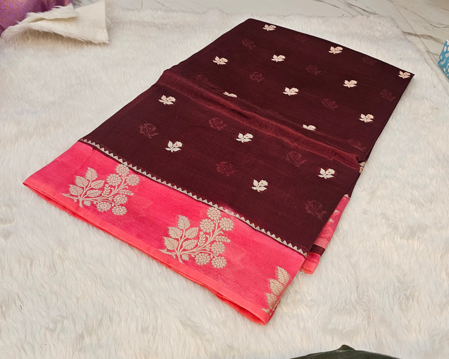 Saree un stiched blouse code SLS 578