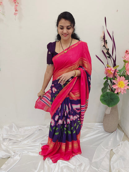 Saree un stitched blouse - SLS 275