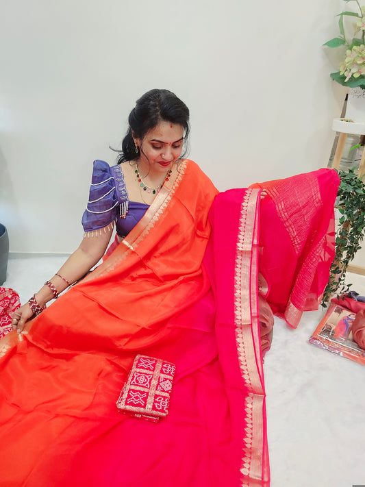 Saree un stiched blouse code SLS 299