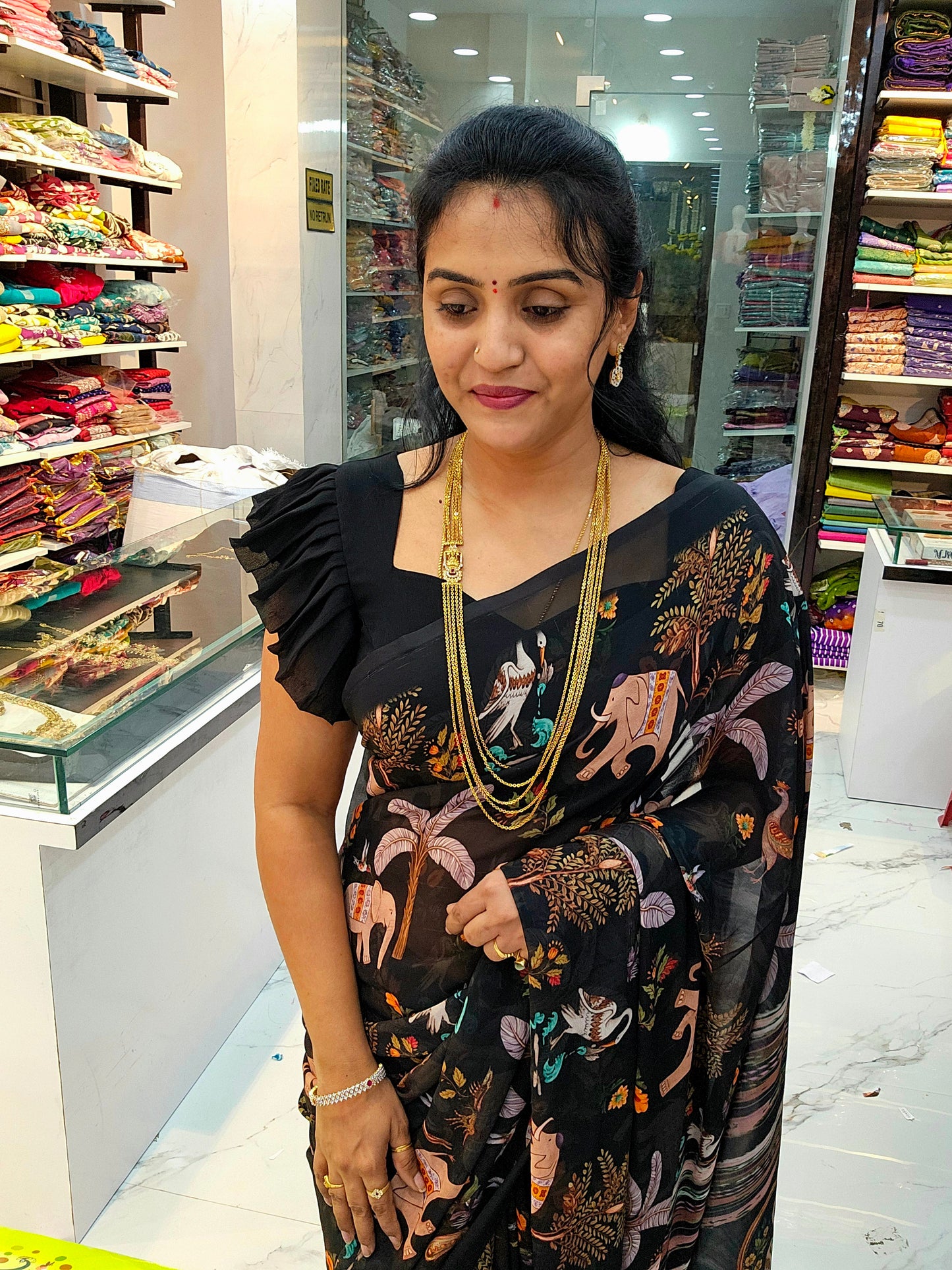 Saree un stiched blouse code SLS 554