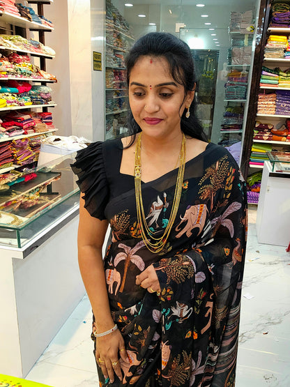 Saree un stiched blouse code SLS 554