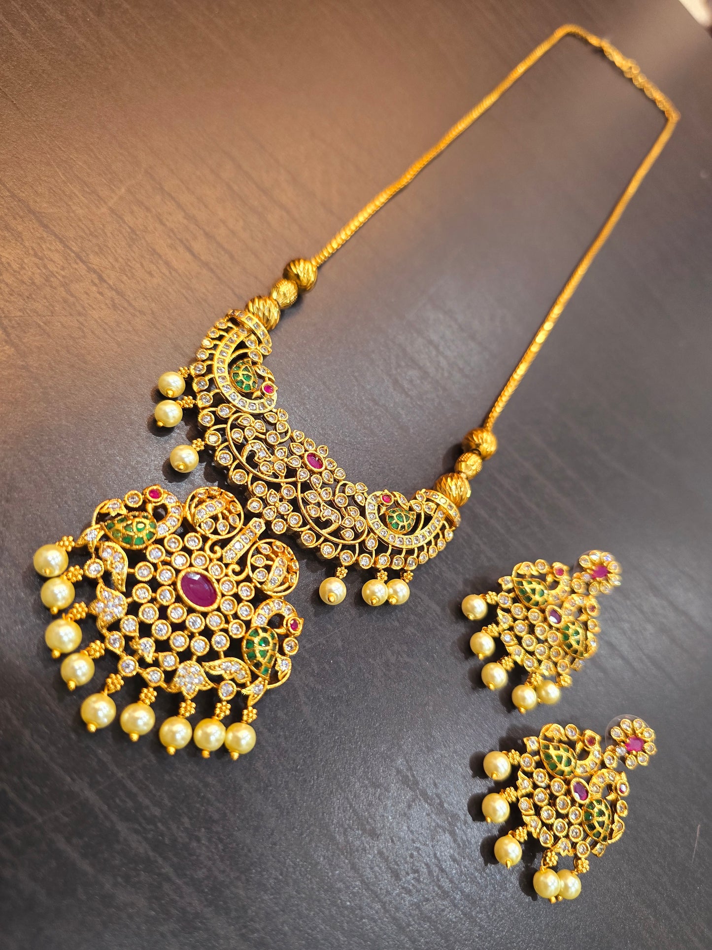 Long set with earrings 343J