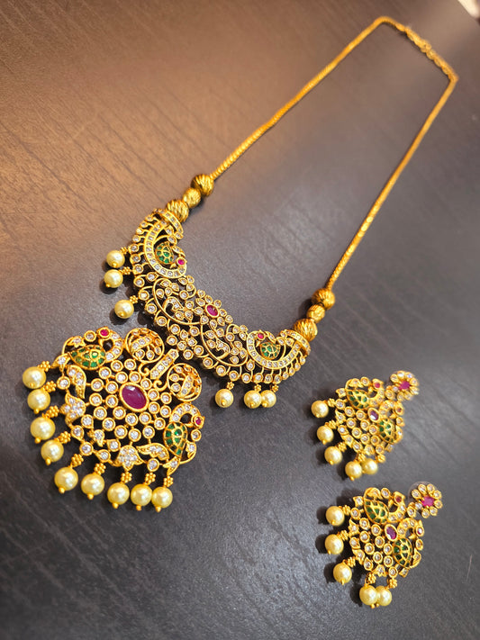 Long set with earrings 343J