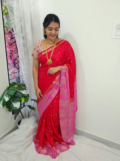 Saree un stiched blouse code SLS 507