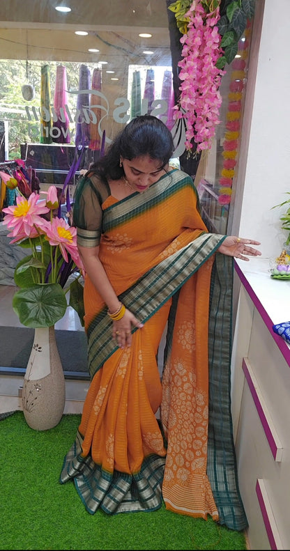 Saree un stitched blouse - SLS 65