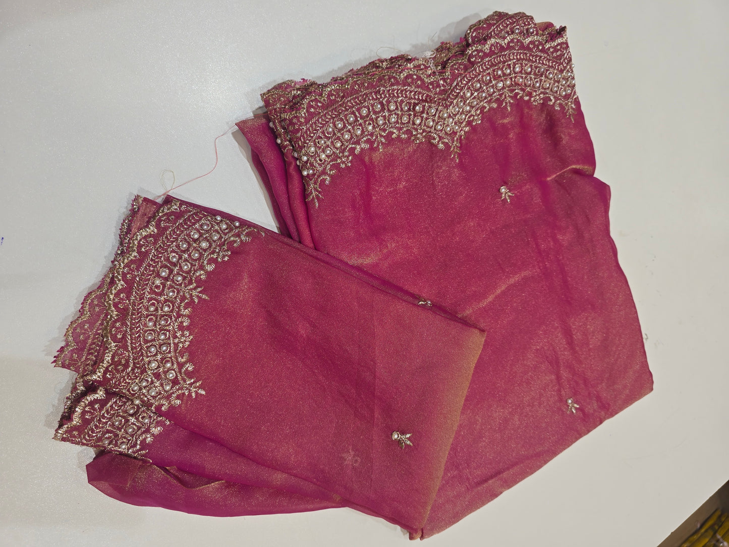 Saree un stiched blouse  code SLS  241
