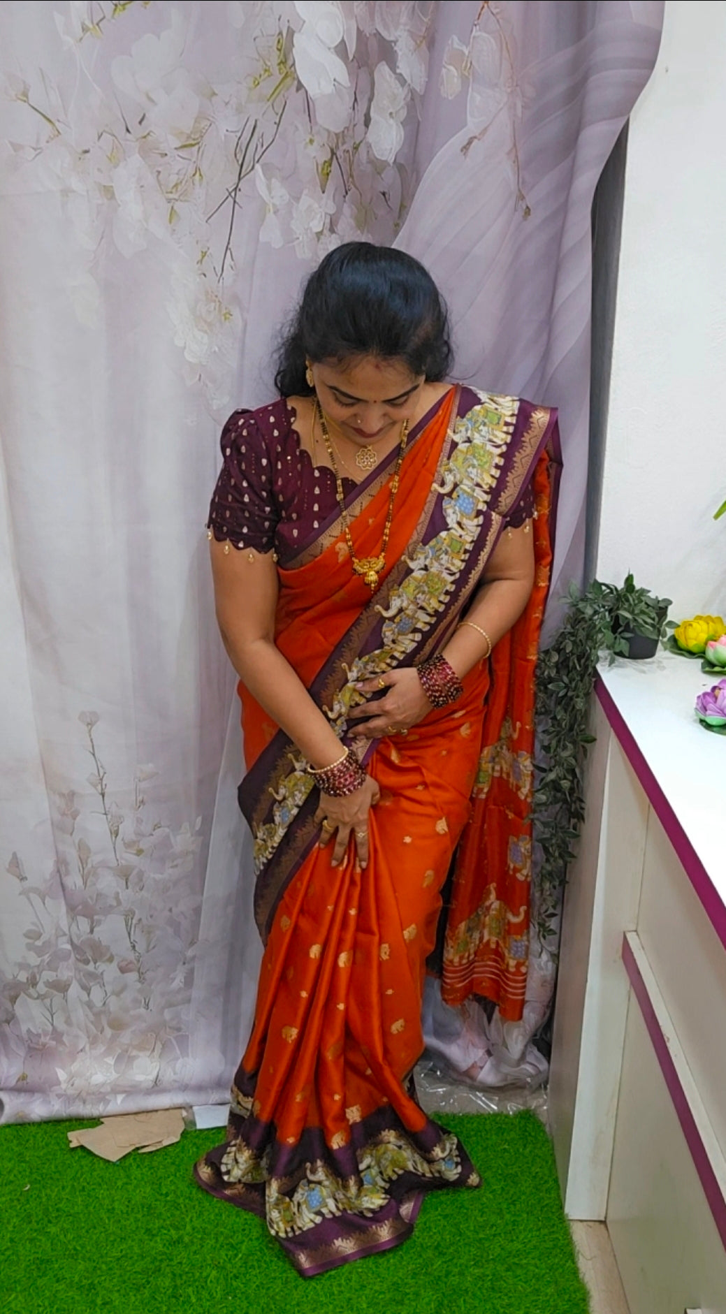 Saree un stiched blouse code SLS 500