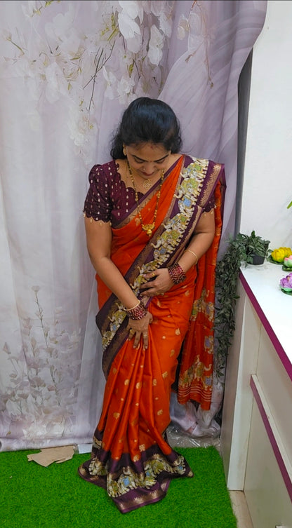 Saree un stiched blouse code SLS 500