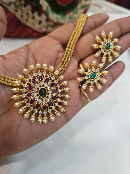 Neck set with earrings Code SLS 232J