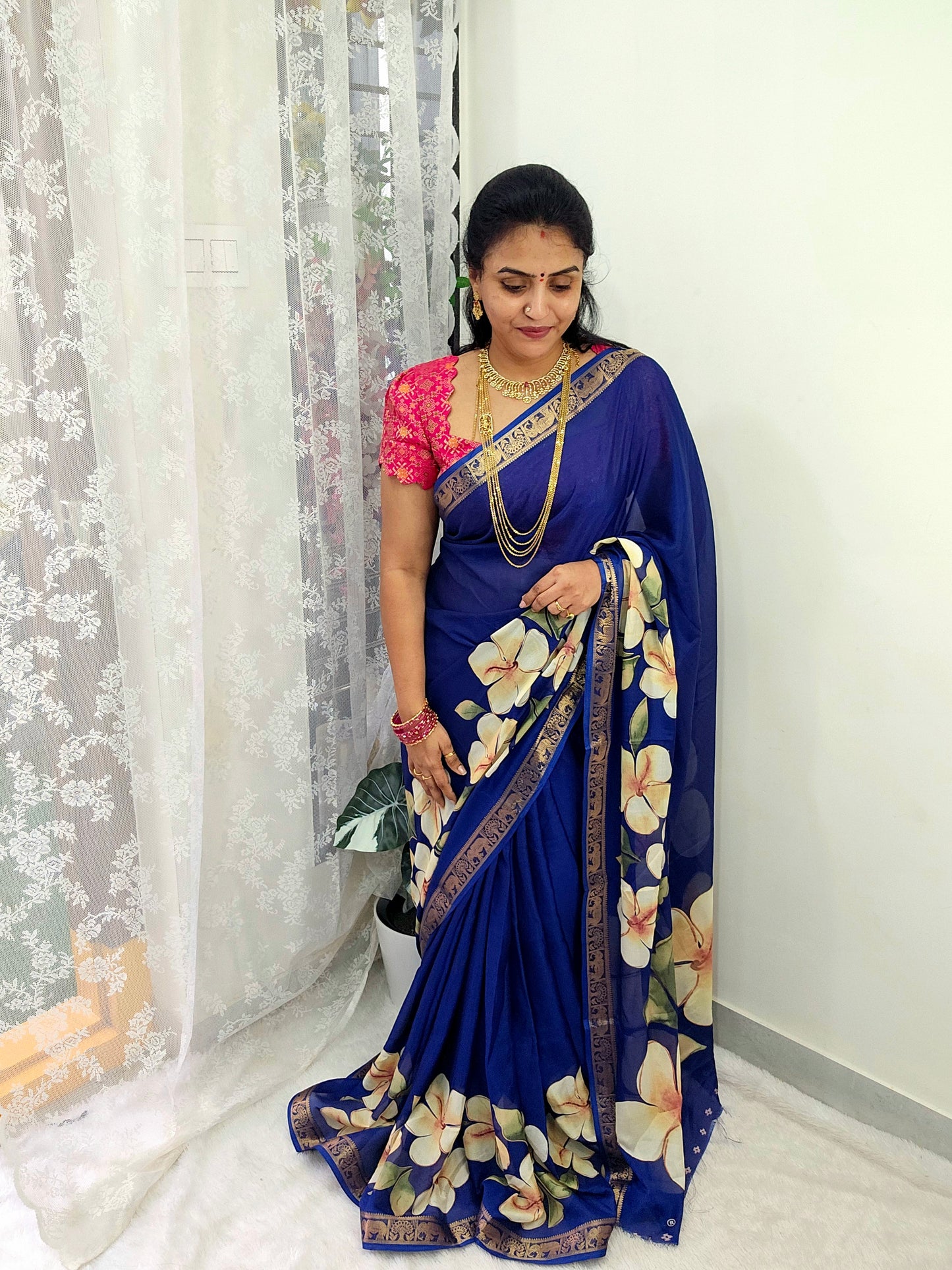 Saree un stiched blouse code SLS 679
