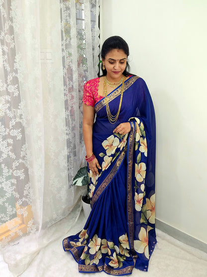 Saree un stiched blouse code SLS 679