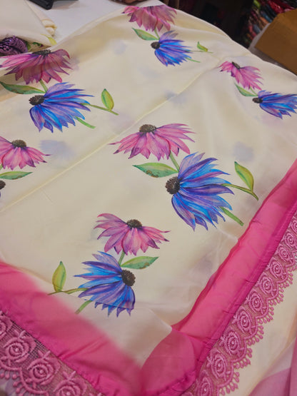 Saree un stiched blouse code SLS 274