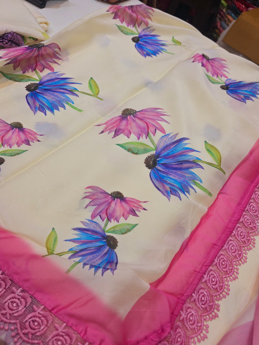 Saree un stiched blouse code SLS 274