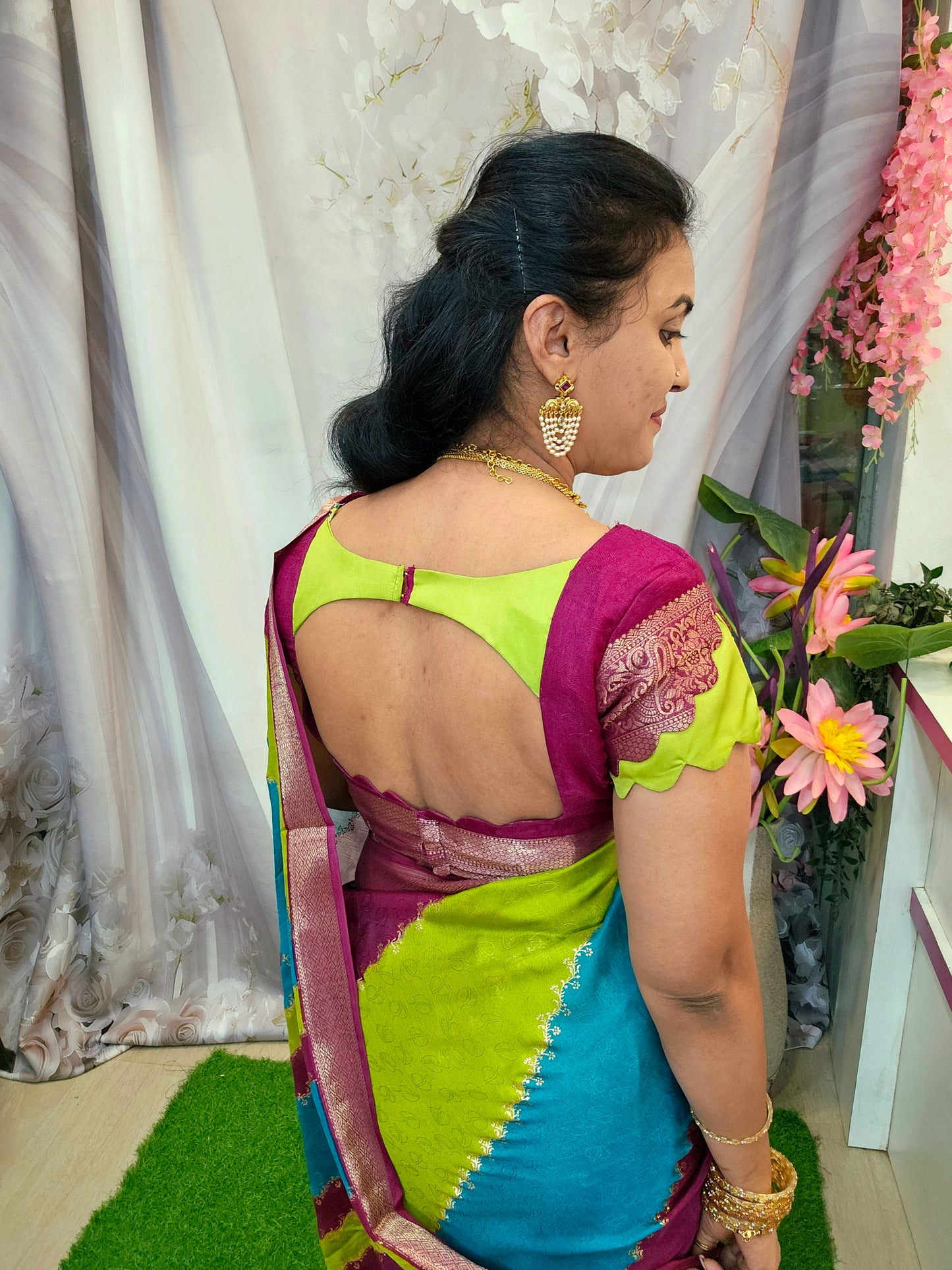 Saree un stiched blouse SLS code 479