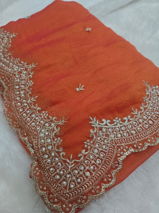 Saree un stiched blouse code SLS 370