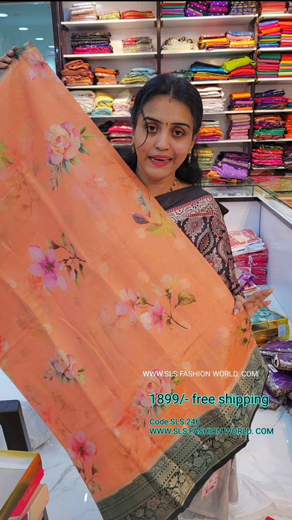 Saree un stiched blouse code sls 246