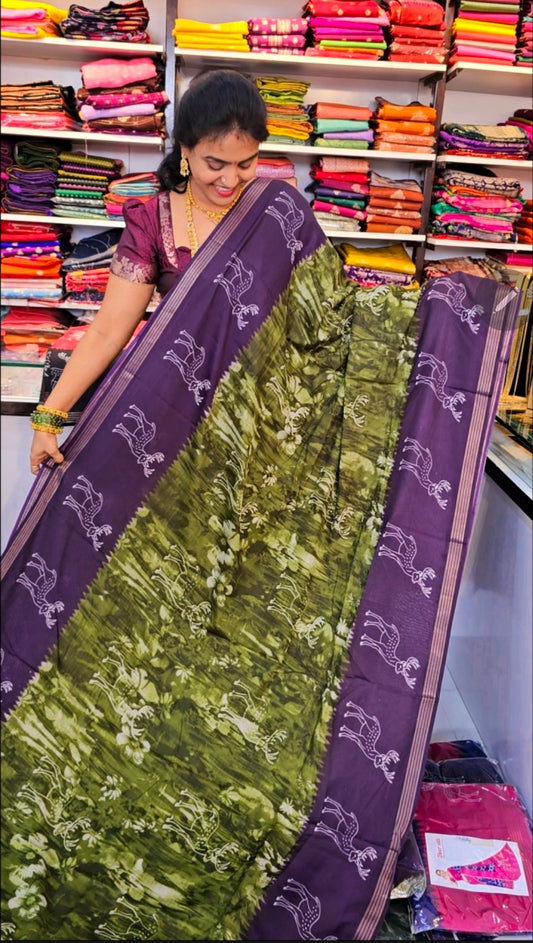 Saree un stiched blouse code SLS 214