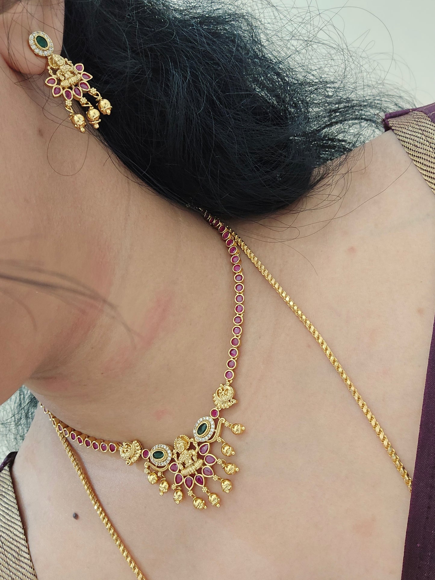 Neck set with earrings Code SLS 279J