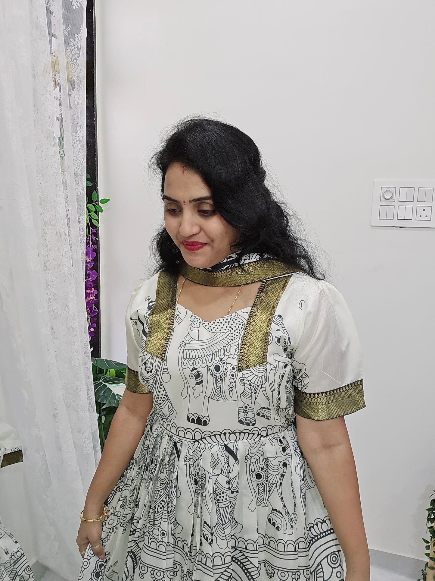 Frock with dupatta Code SLS 354