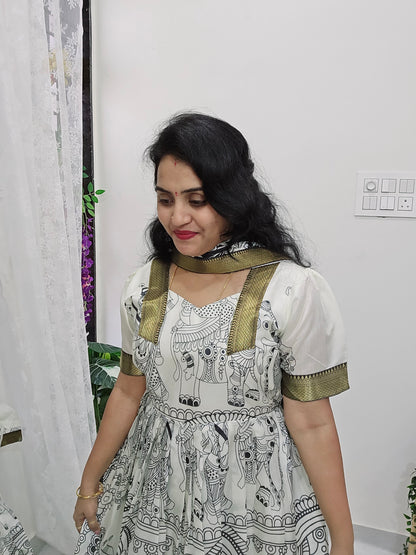 Frock with dupatta Code SLS 354