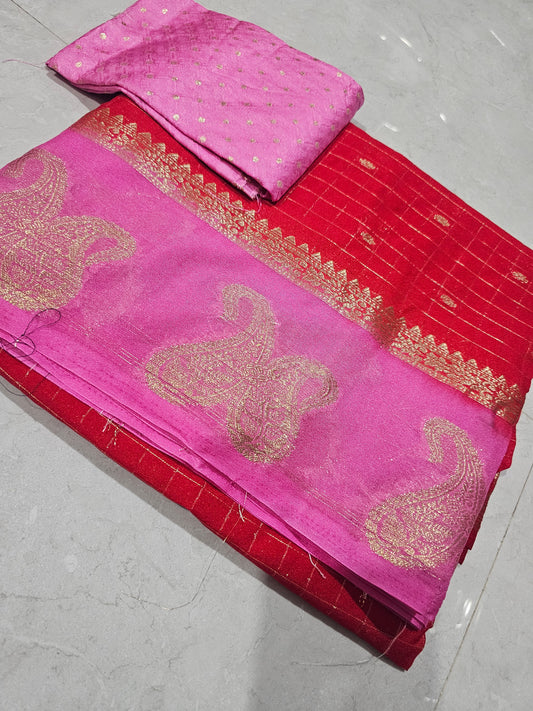 Saree un stiched blouse code SLS 568