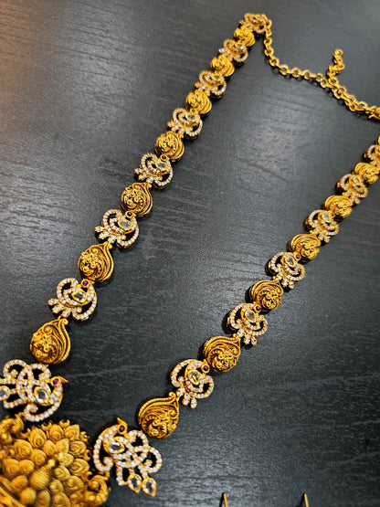 Ugadi offer sale Long Neck set with earrings code SLS 456J (small gift )