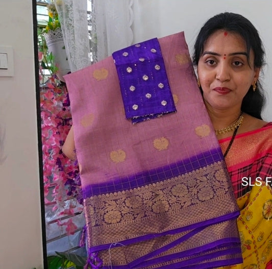 Saree un stiched blouse code SLS 563