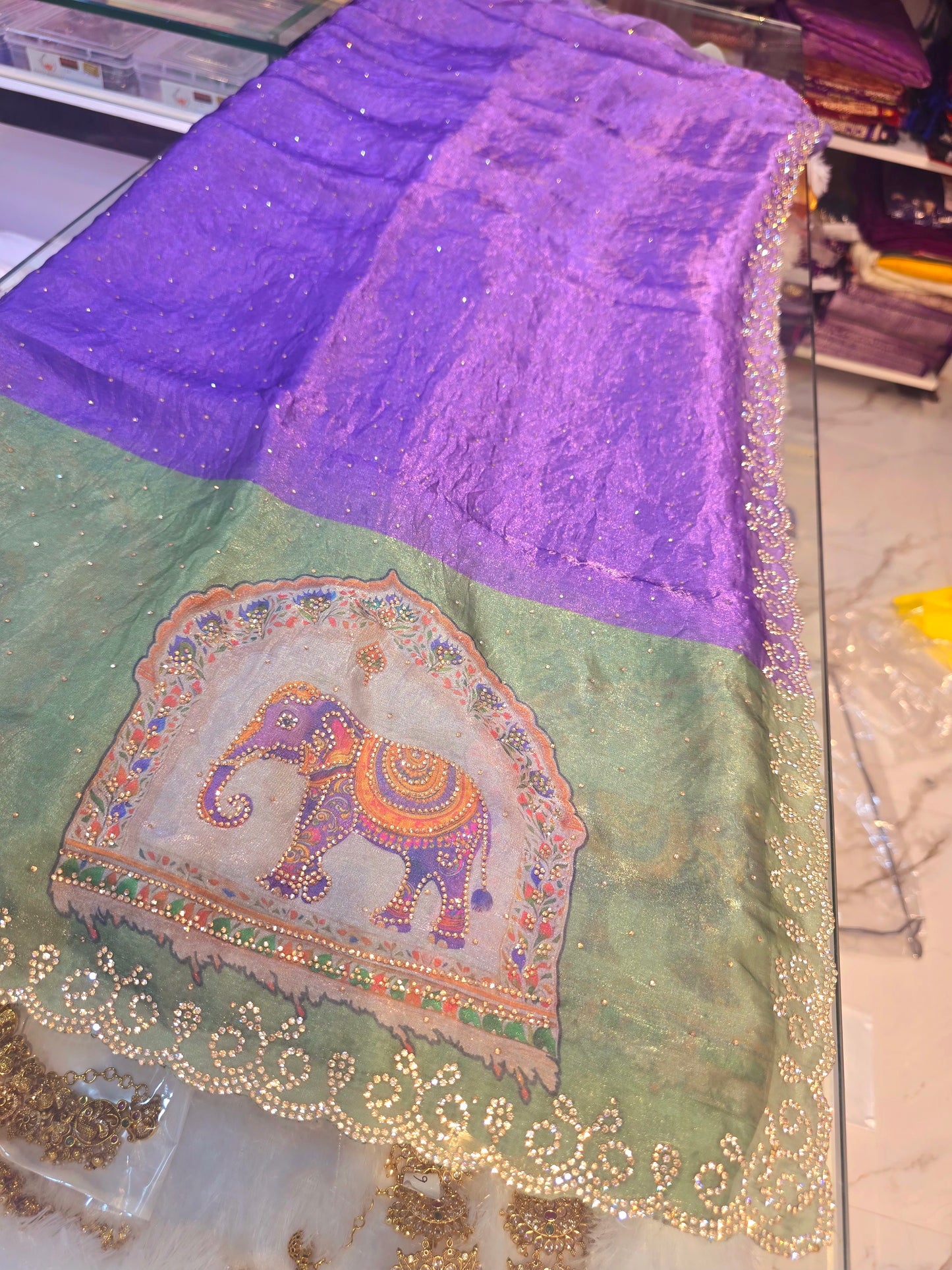 Saree un stiched blouse Code SLS 230