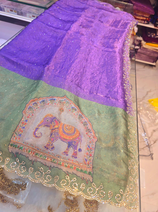 Saree un stiched blouse Code SLS 230