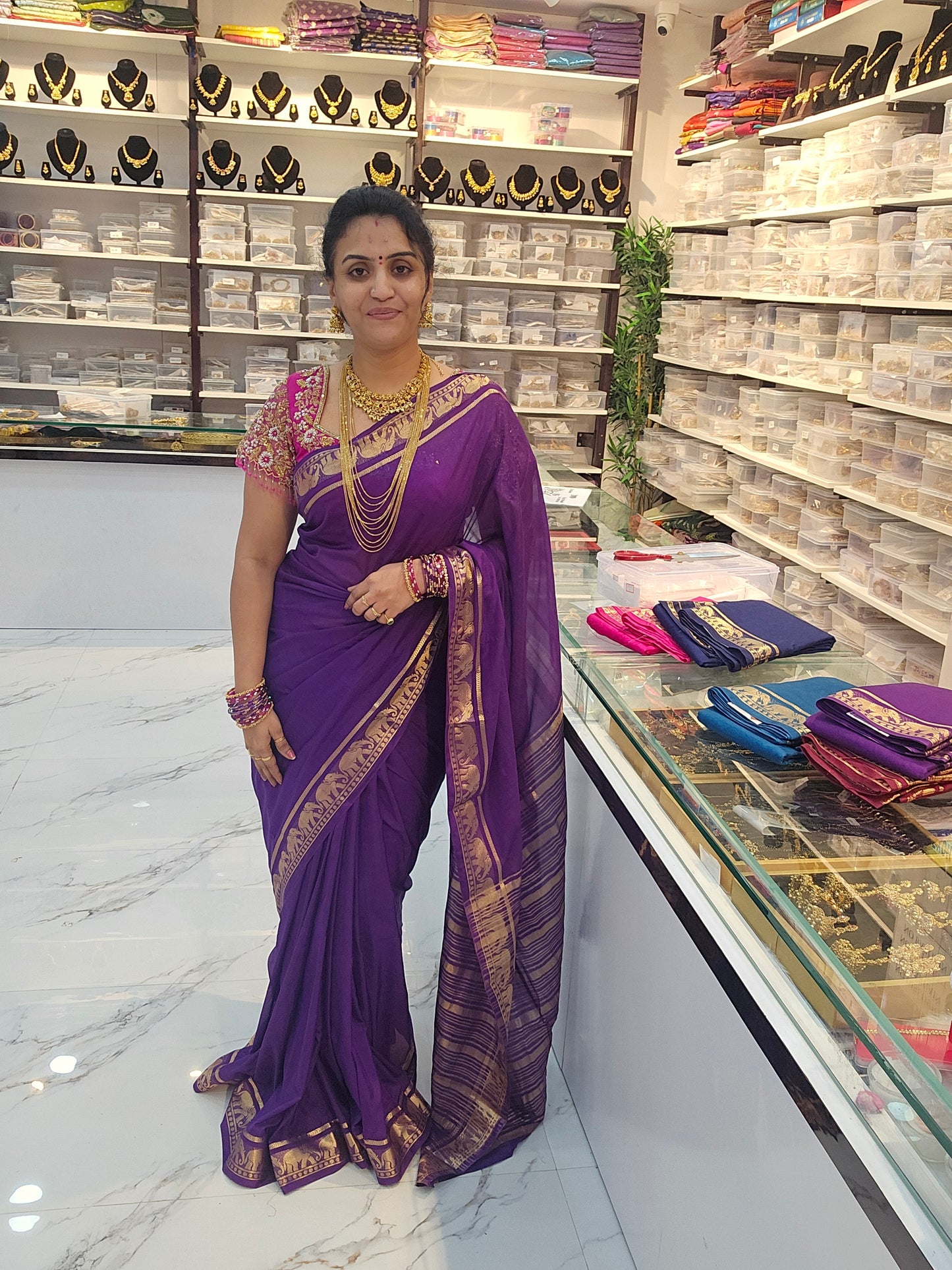 Saree un stiched blouse code SLS 717