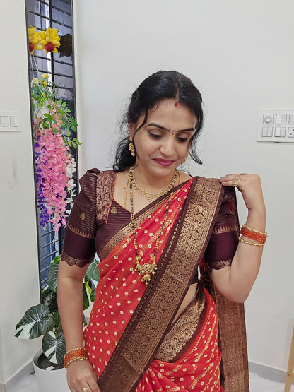 Saree un stiched blouse code SLS  375