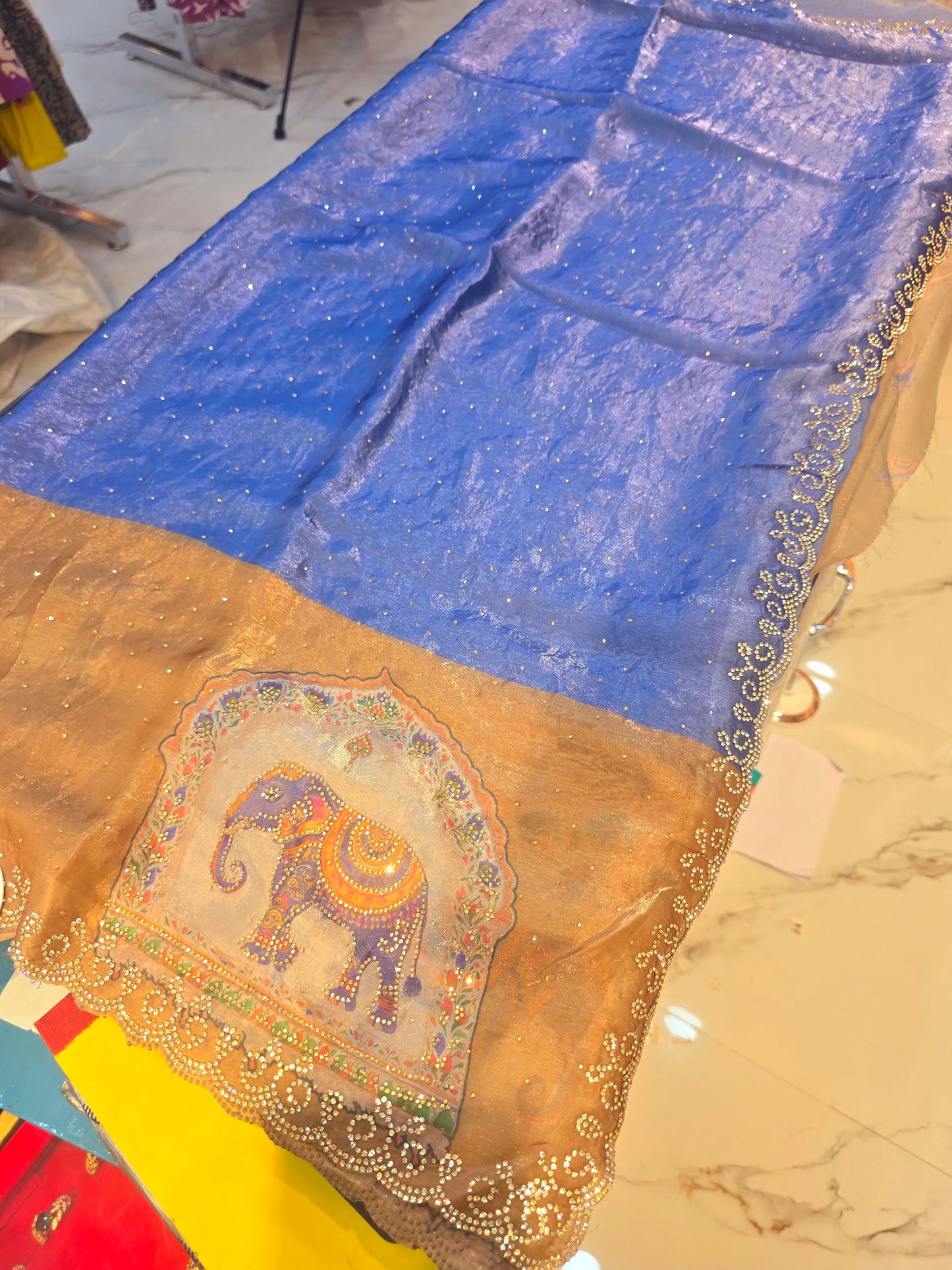 Saree un stiched blouse  code SLS 230
