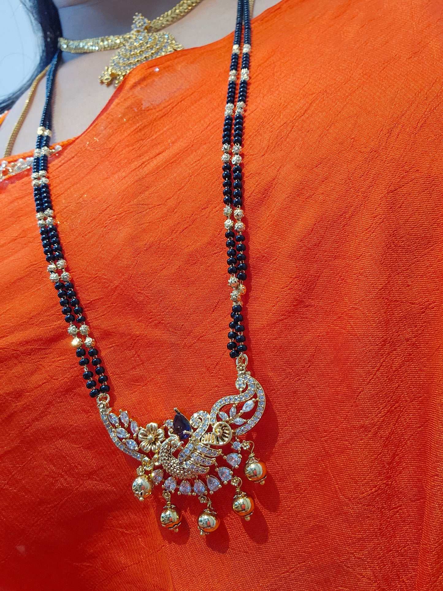 Long black beads code SLS 759J