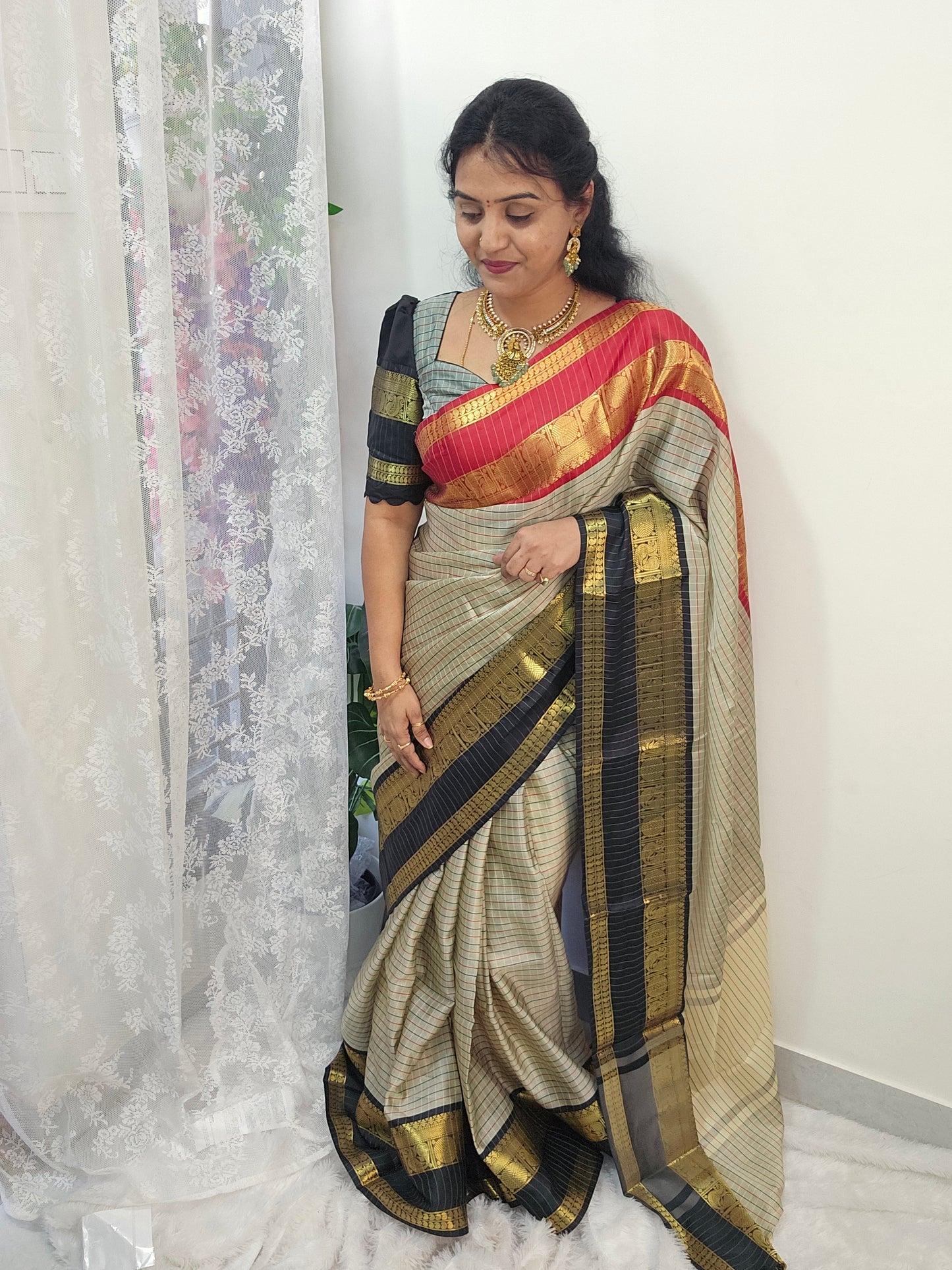 Saree un stiched blouse code SLS 543