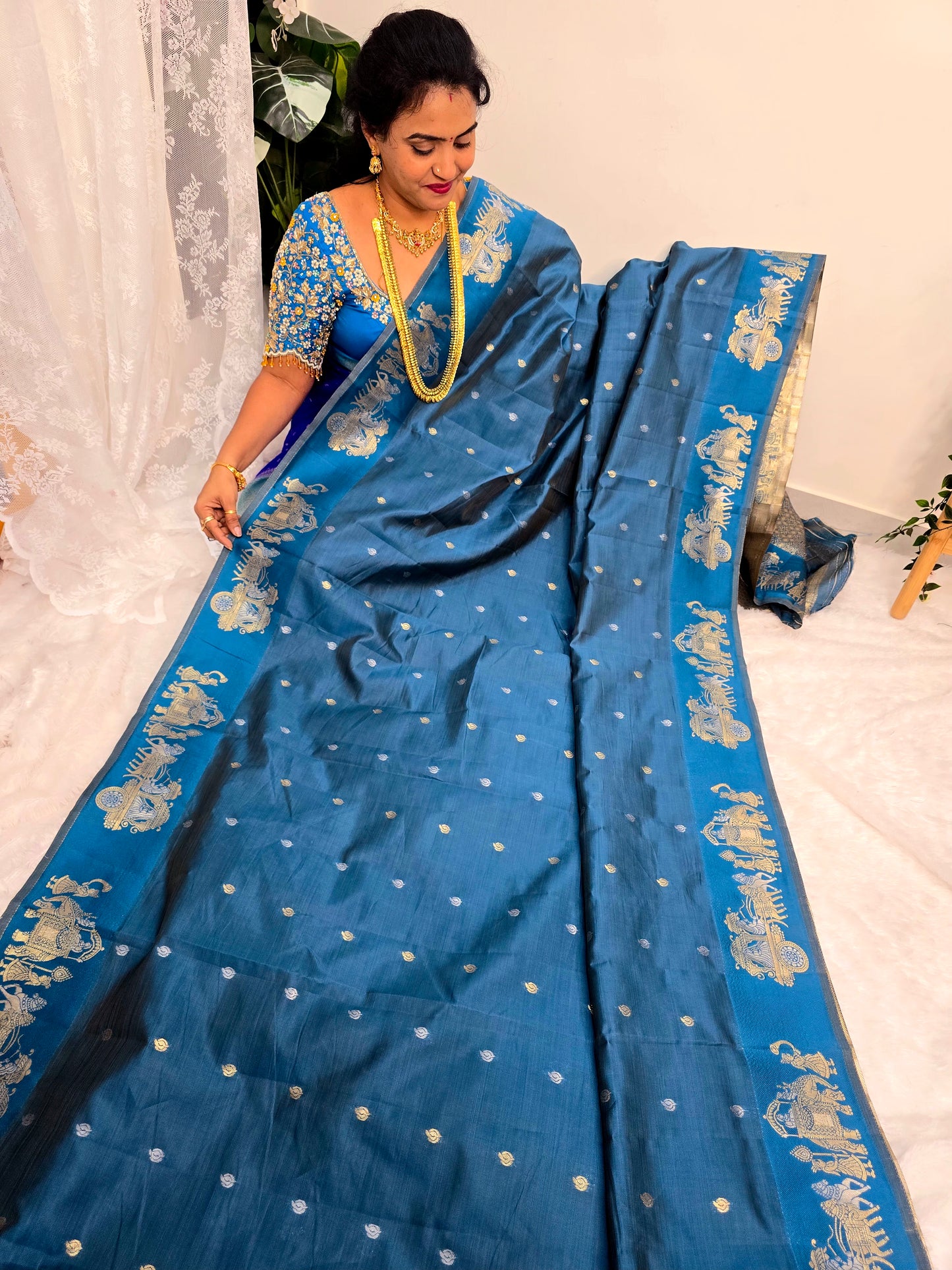 Rathavali Saree un stiched blouse code SLS 416