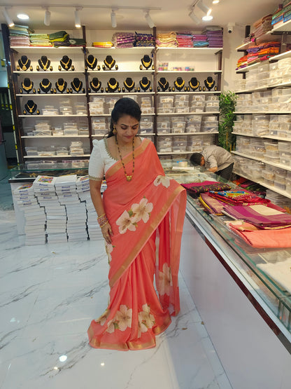 Saree un stiched blouse code SLS 730