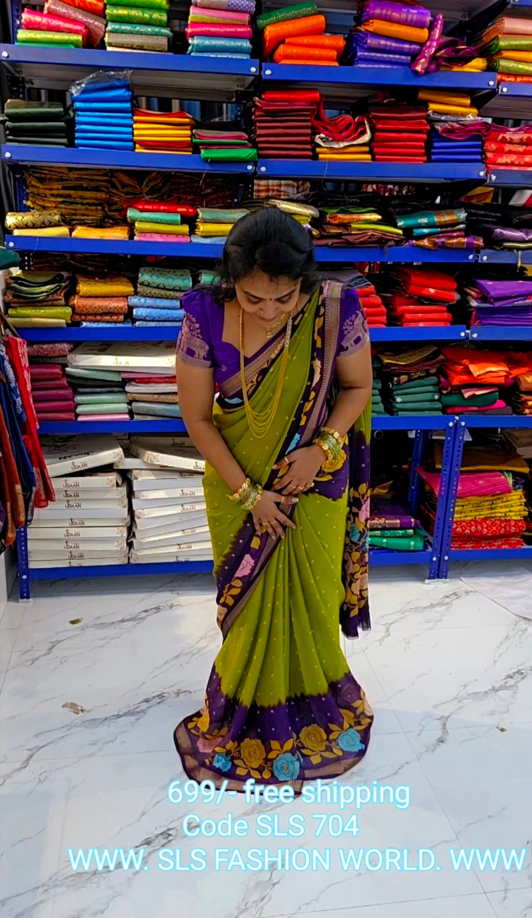 Saree un stiched blouse code SLS 704
