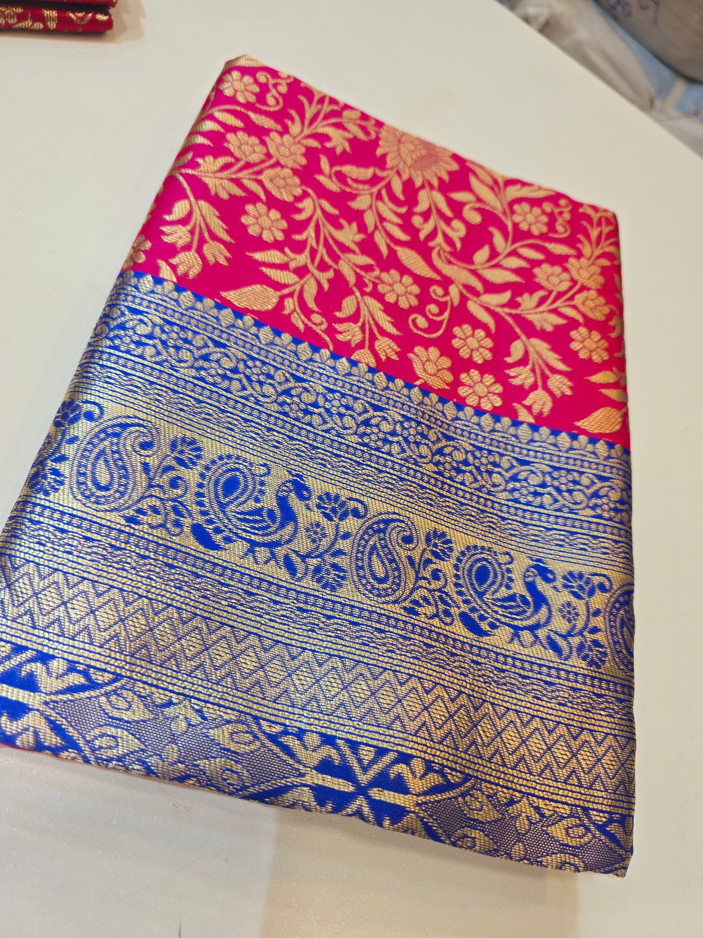 Saree un stiched blouse code SLS  277