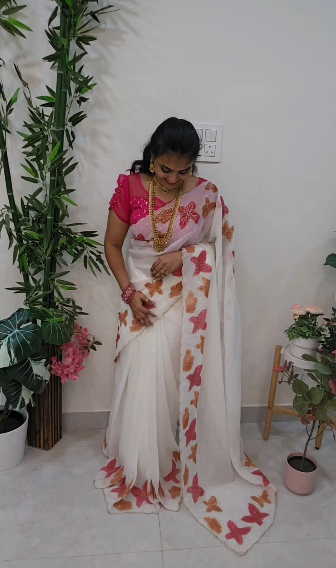 Saree un stiched blouse code SLS 658