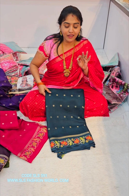 Saree un stiched blouse code SLS 591