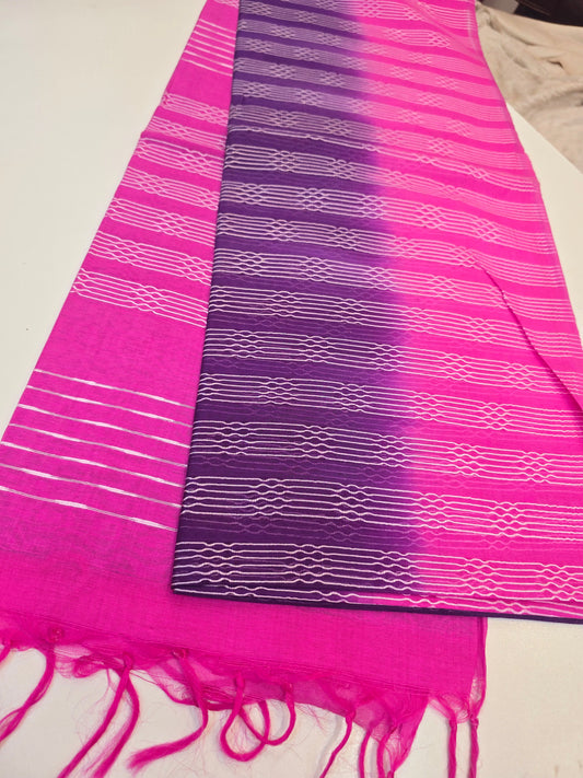 Saree un stiched blouse  code SLS
