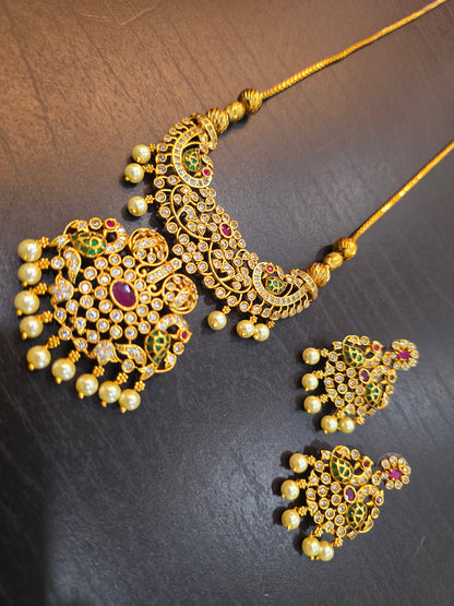 Long set with earrings 343J