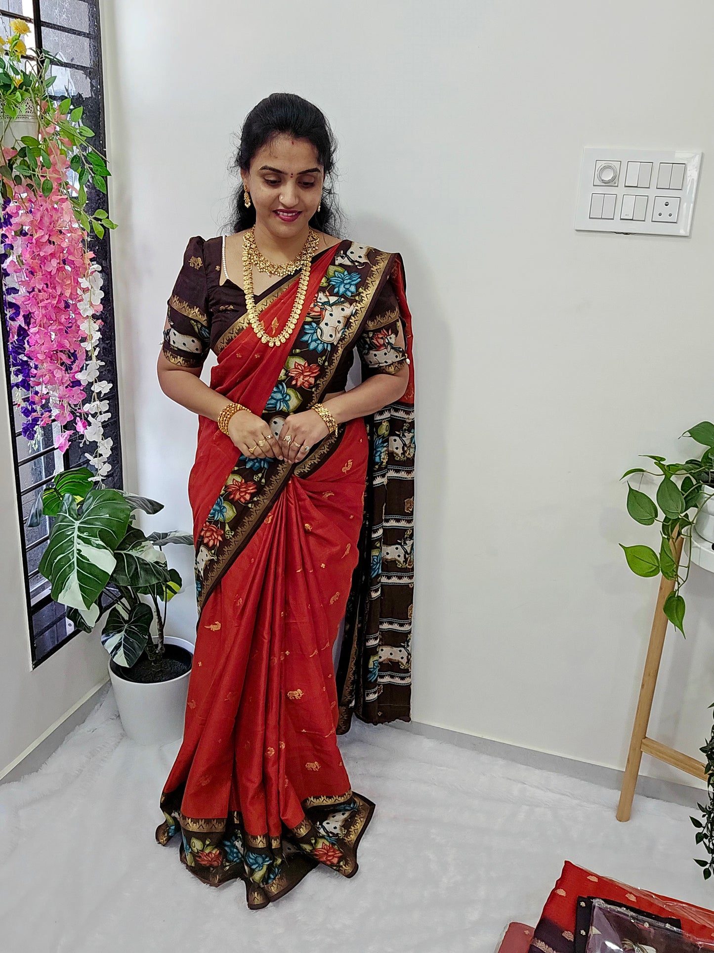 Saree un stiched blouse code SLS 342