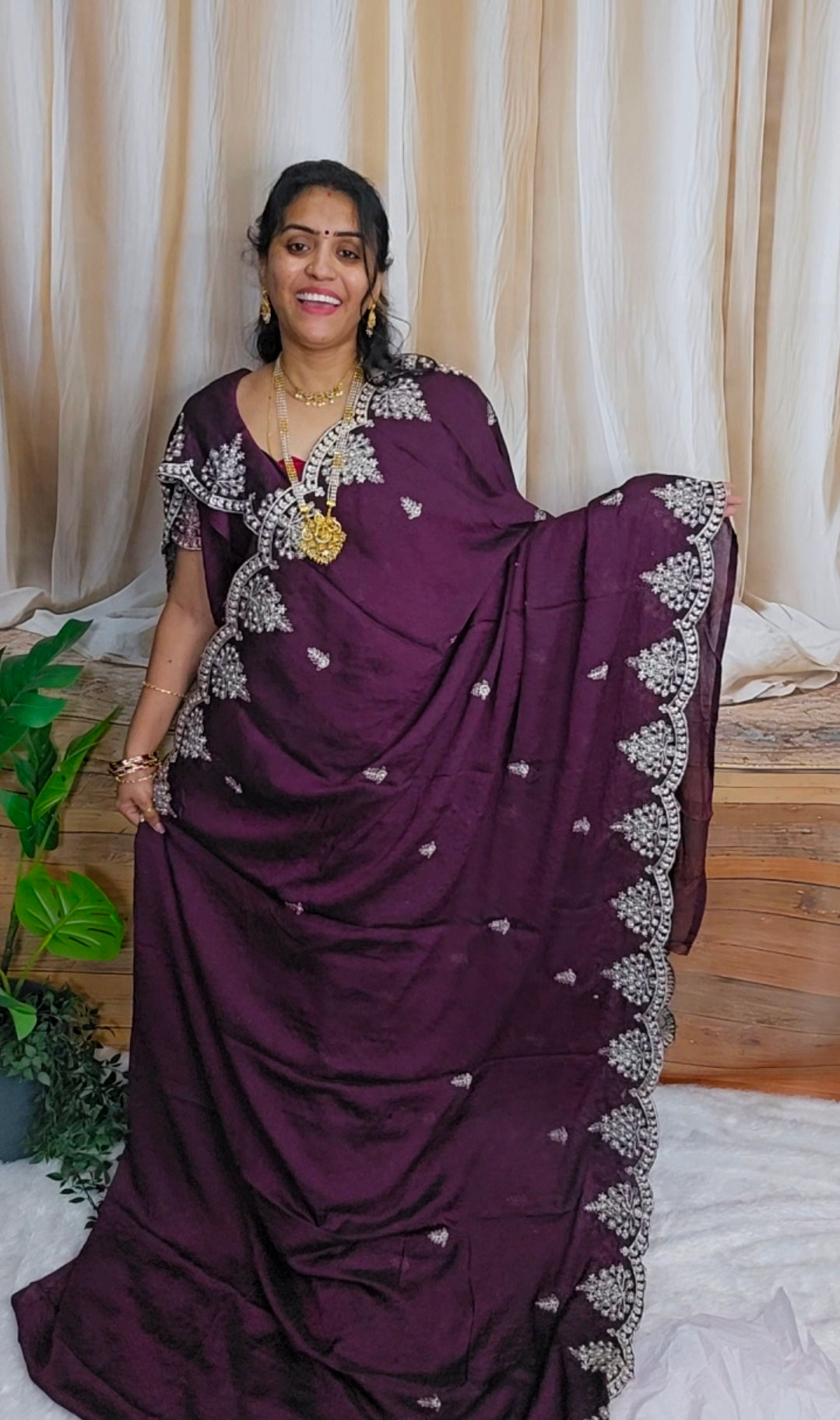 Saree un stiched blouse code SLS 686