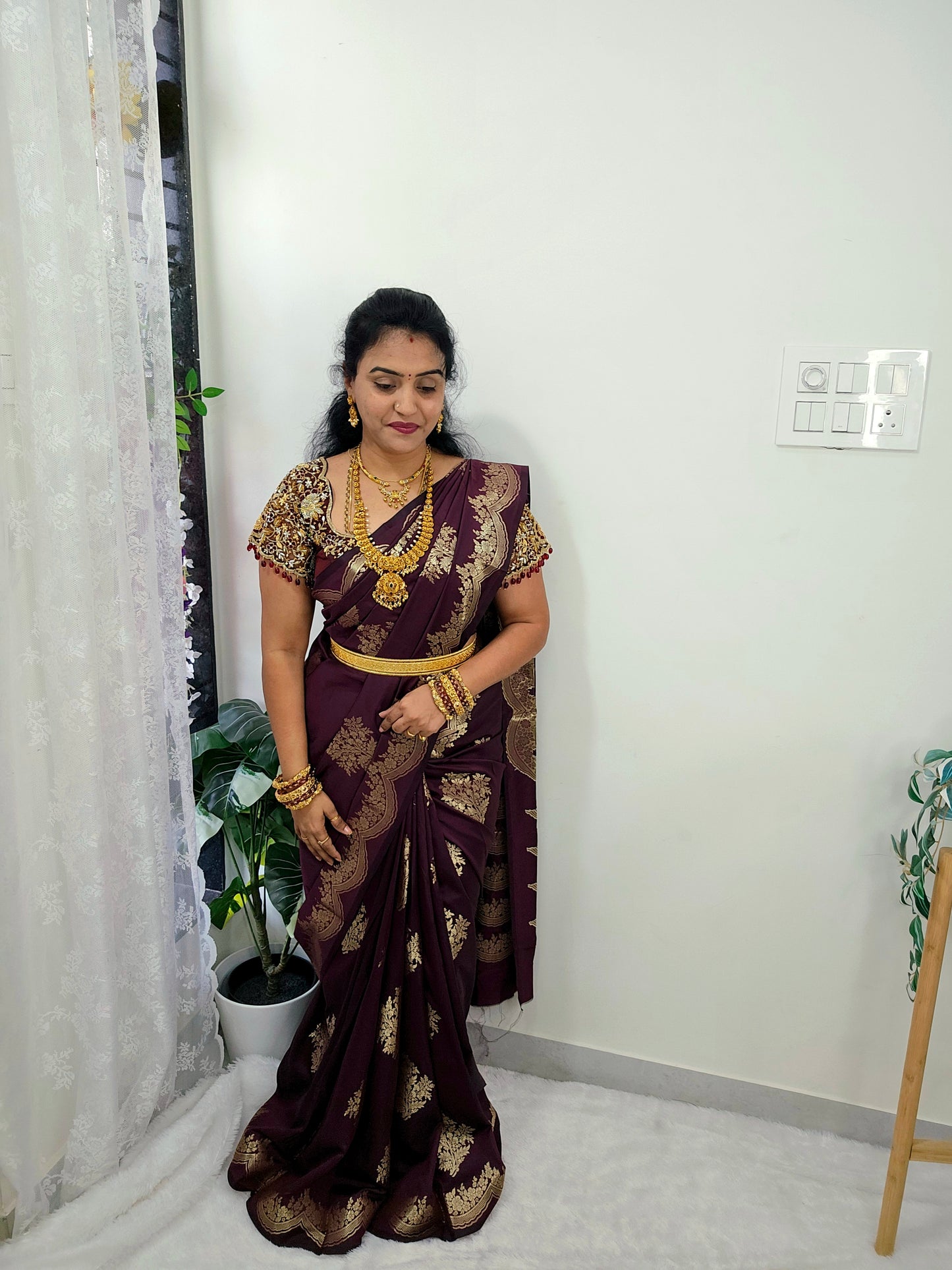 Saree un stiched blouse code SLS 506